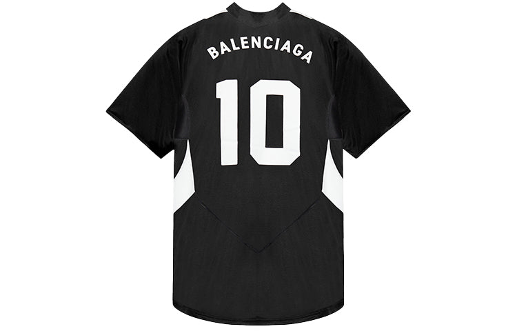 Balenciaga Soccer T-Shirt 'Black/White' 641665TJV051070