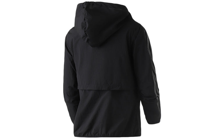 (WMNS) adidas Sports Stylish Solid Color Hooded Jacket Black DY8687