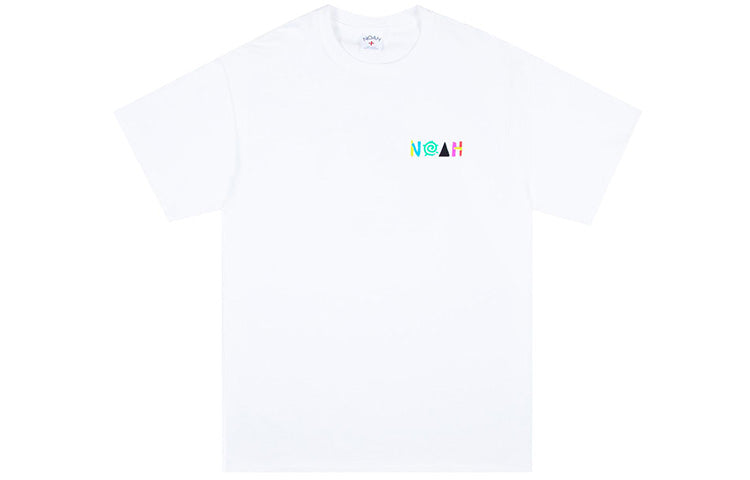 NOAH NYC More Core Tee Multicolor Logo Printing Short Sleeve Unisex White T7SS20WHT