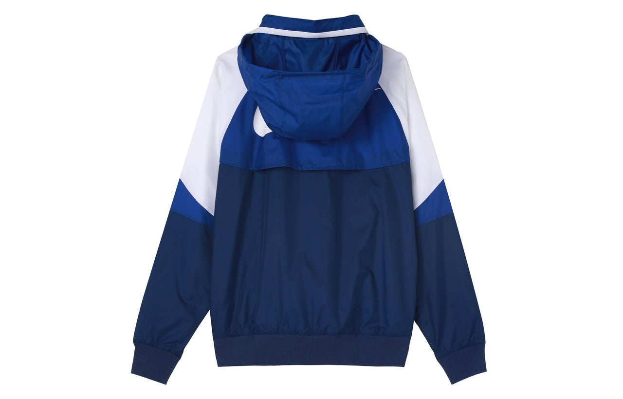 Men's Nike Casual Windproof Hooded Blue Jacket AR2210-492