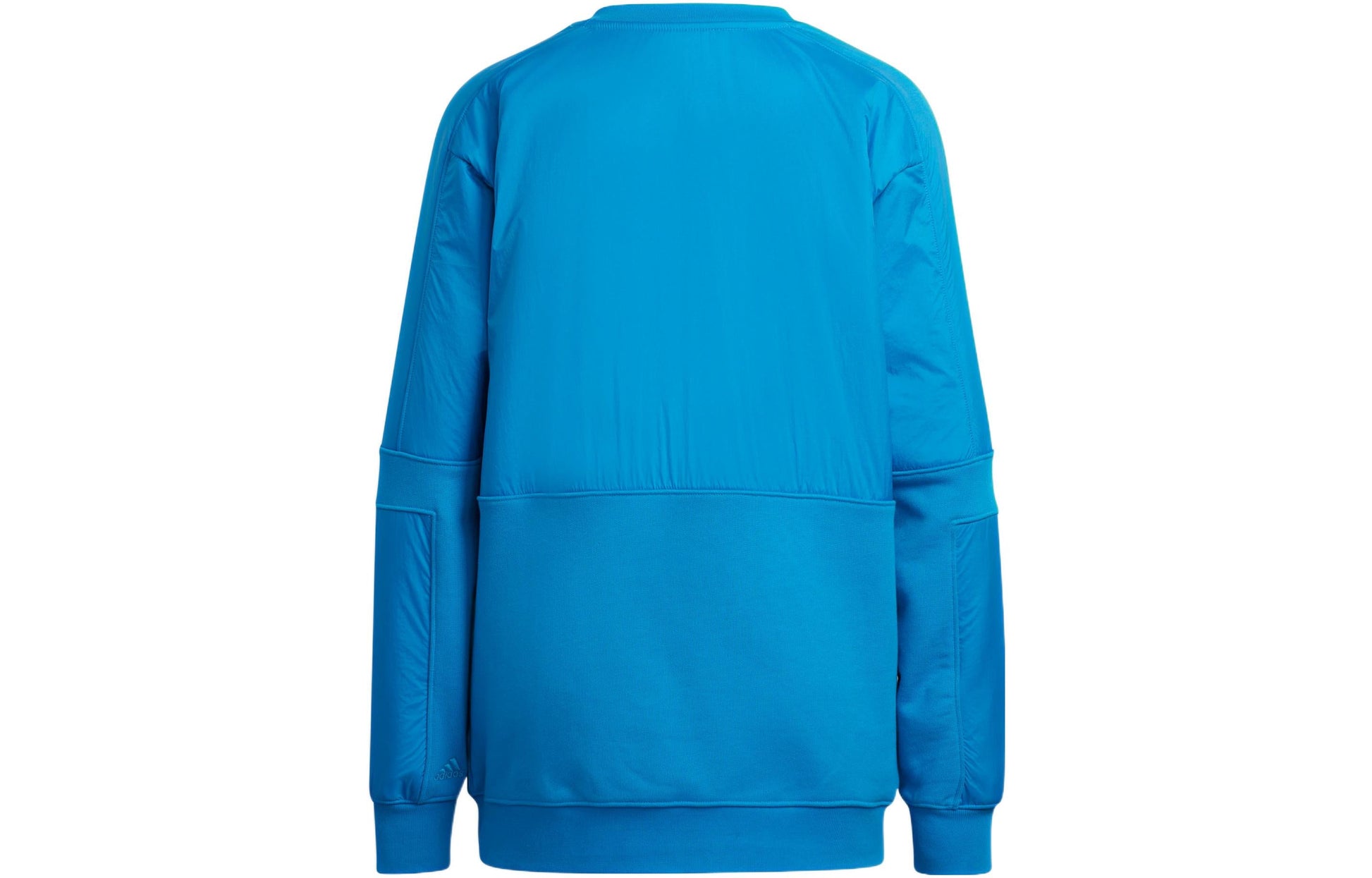 adidas x Ivy Park Crossover Solid Color Chest Logo Embroidered Pullover Round Neck Long Sleeves Blue HR3661