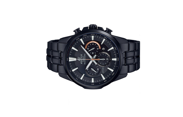 CASIO EDIFICE Stainless Steel Strap Waterproof Sapphire Crystal Solar Powered Mens Black Analog EFB-540SBC-1AVUPR
