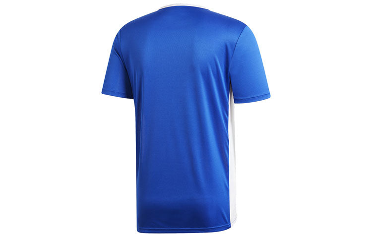adidas Entrada 18 Stripe Colorblock Short Sleeve Blue CF1037