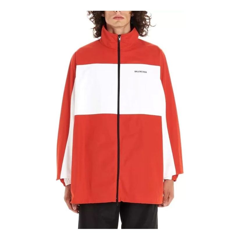 Balenciaga Two-Tone Full Zip Jacket 'Red White' 571434TYB186403