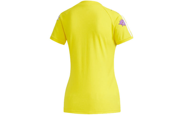 (WMNS) adidas neo x Pokmon Crossover Series Pikachu Pattern Printing Sports Short Sleeve Yellow FM0317