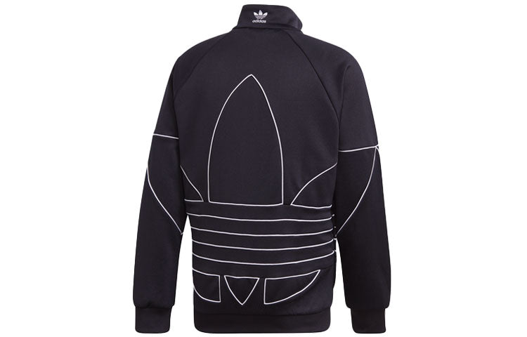 adidas originals Large Stand Collar Casual Sports Jacket Black GE0810
