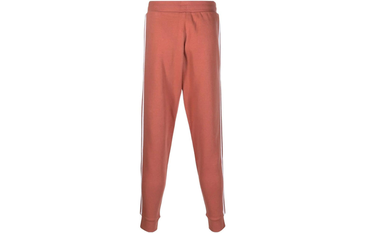 Men's adidas originals Solid Color Logo Printing Side Stripe Bundle Feet Sports Pants/Trousers/Joggers Red Brown HK7300