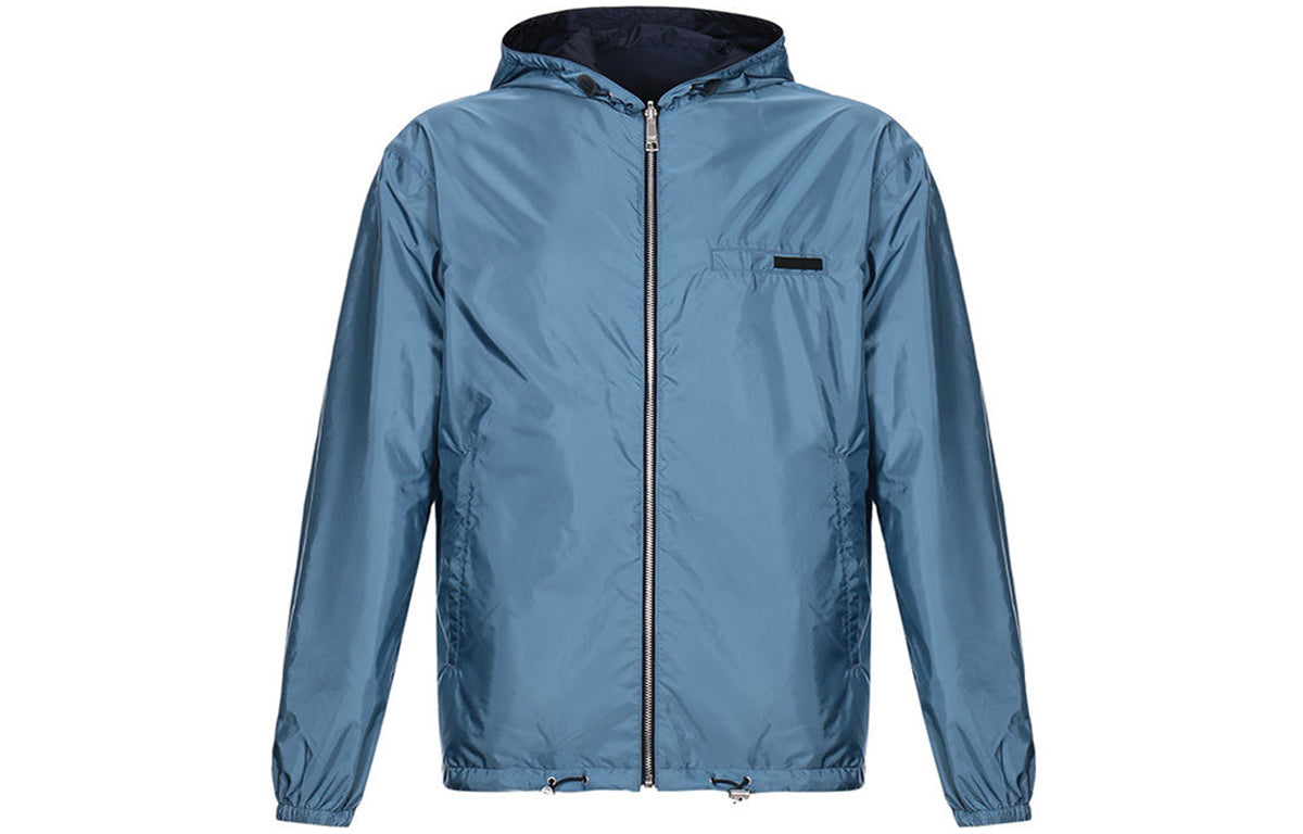 Men's PRADA Reversible Hooded Jacket Navy Blue SGH851-Q04-F0OBL-S-191