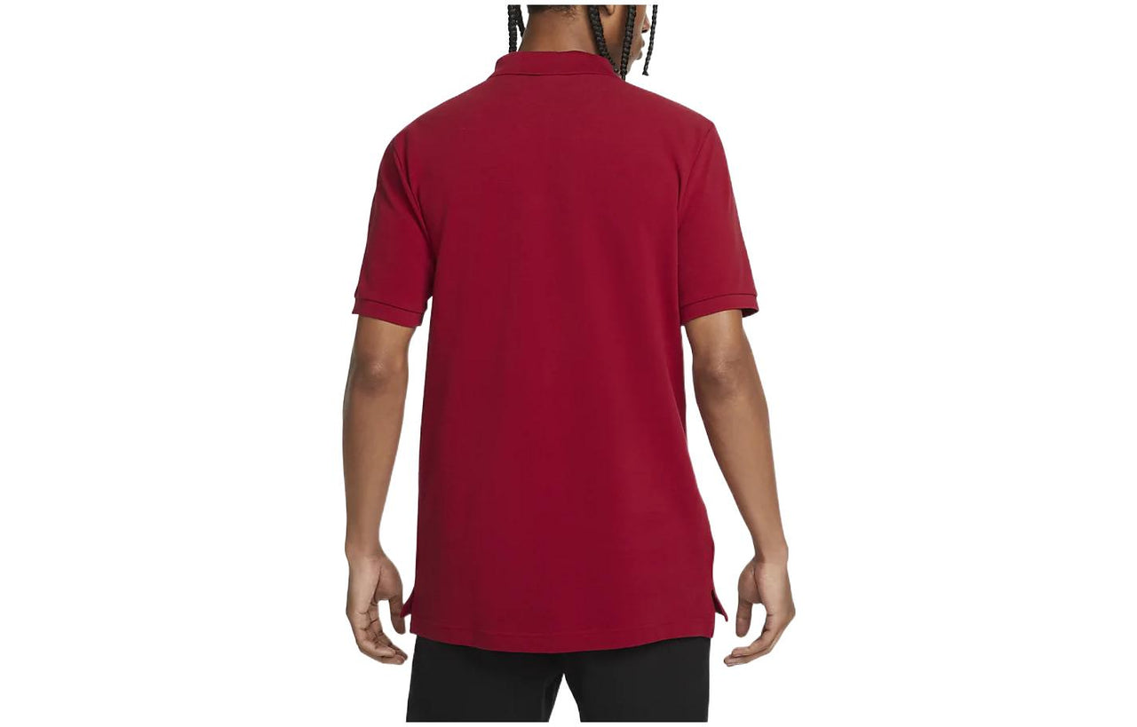 Men's Nike Liverpool team logo Embroidered Solid Color Casual Short Sleeve Polo Shirt Red DJ9699-608
