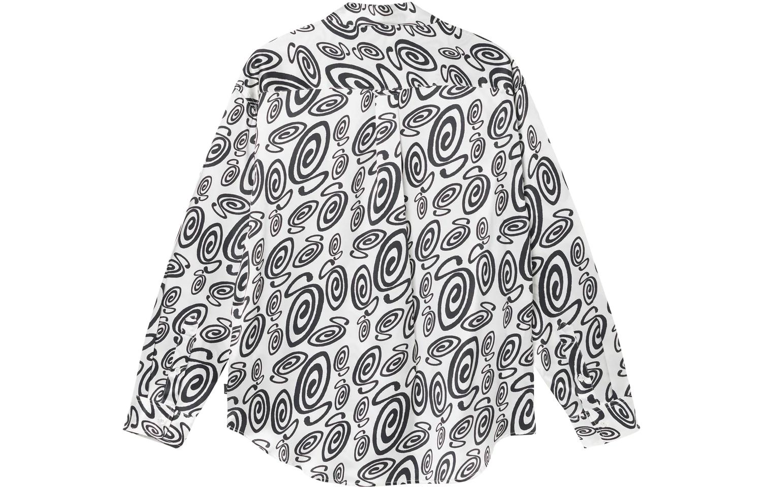 Stussy Swirly S Silk Shirt 'White' 1110242