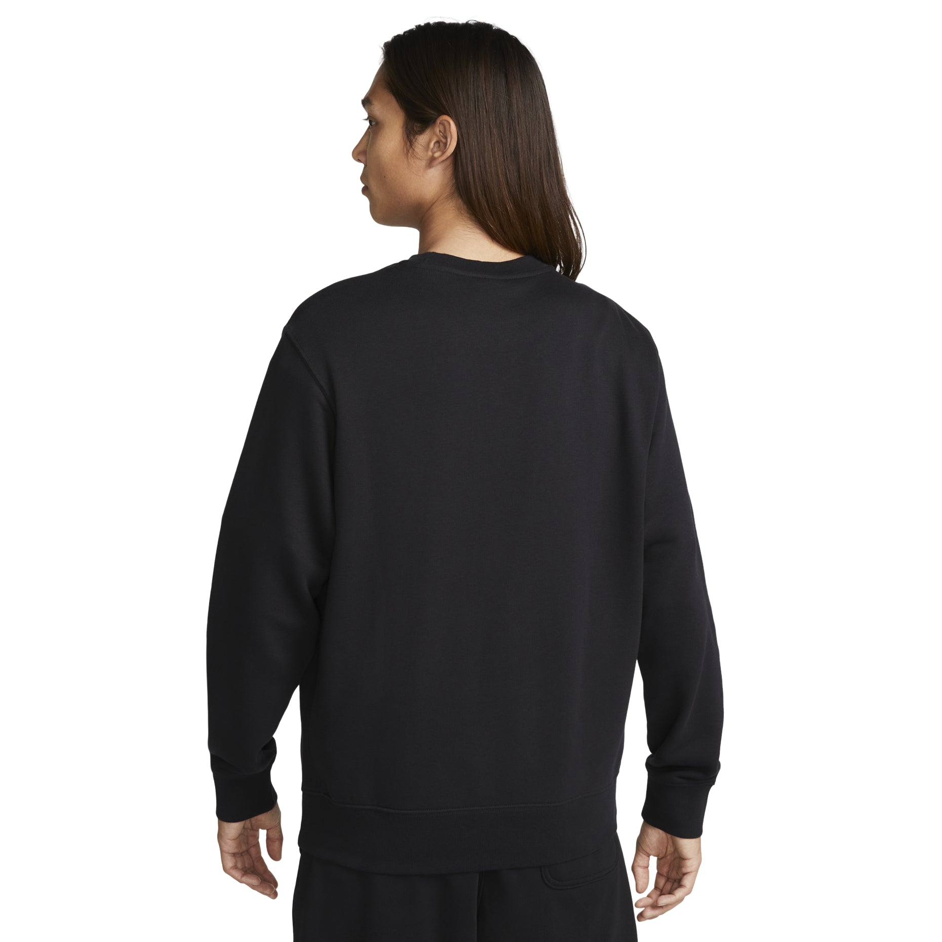 Nike Club French Terry Crew Sweatshirt (Asia Sizing) 'Black' FB7685-010