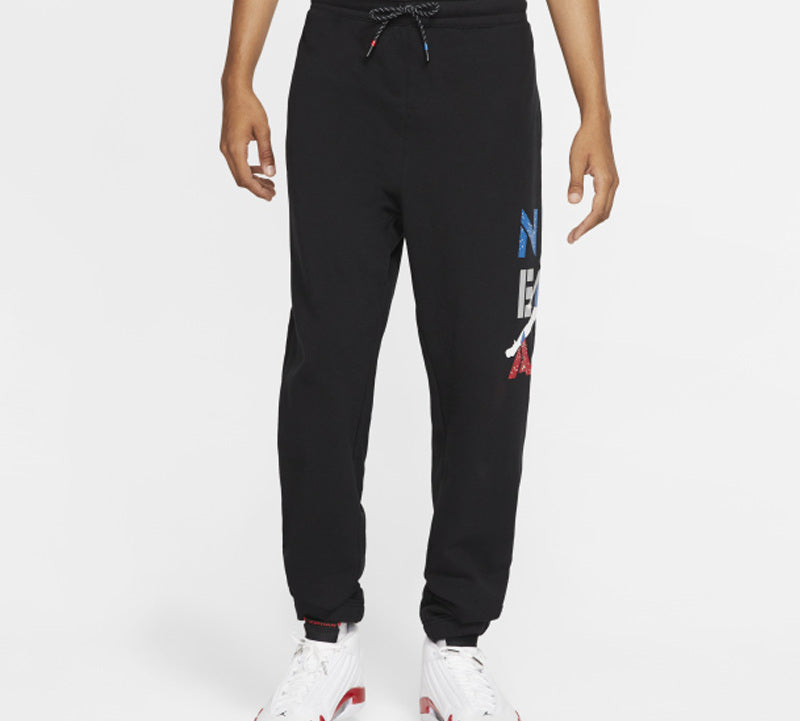 Air Jordan 14 Legacy Alphabet Printing Casual Pants Black CQ8304-010