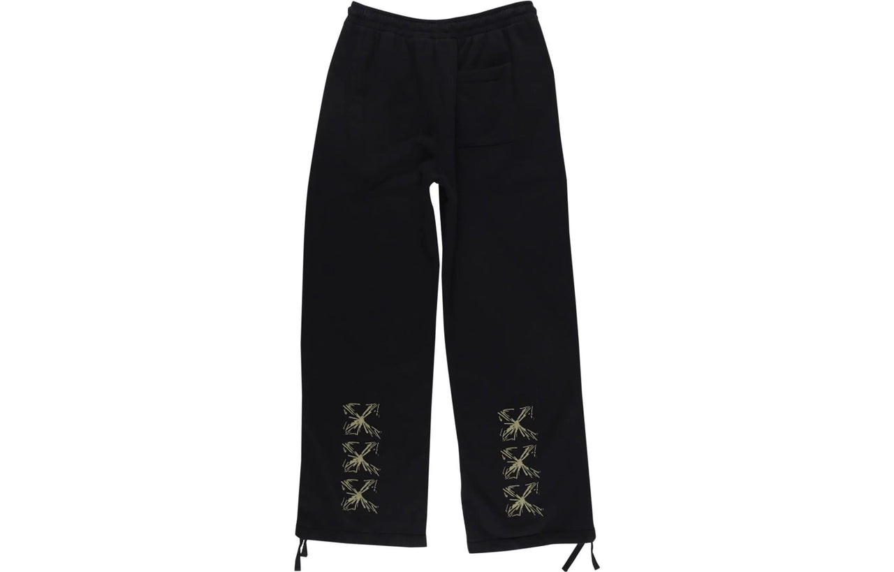 Off-White Splash Arrow Skate Sweatpant 'Black/Beige' OMCH044S23FLE0021017
