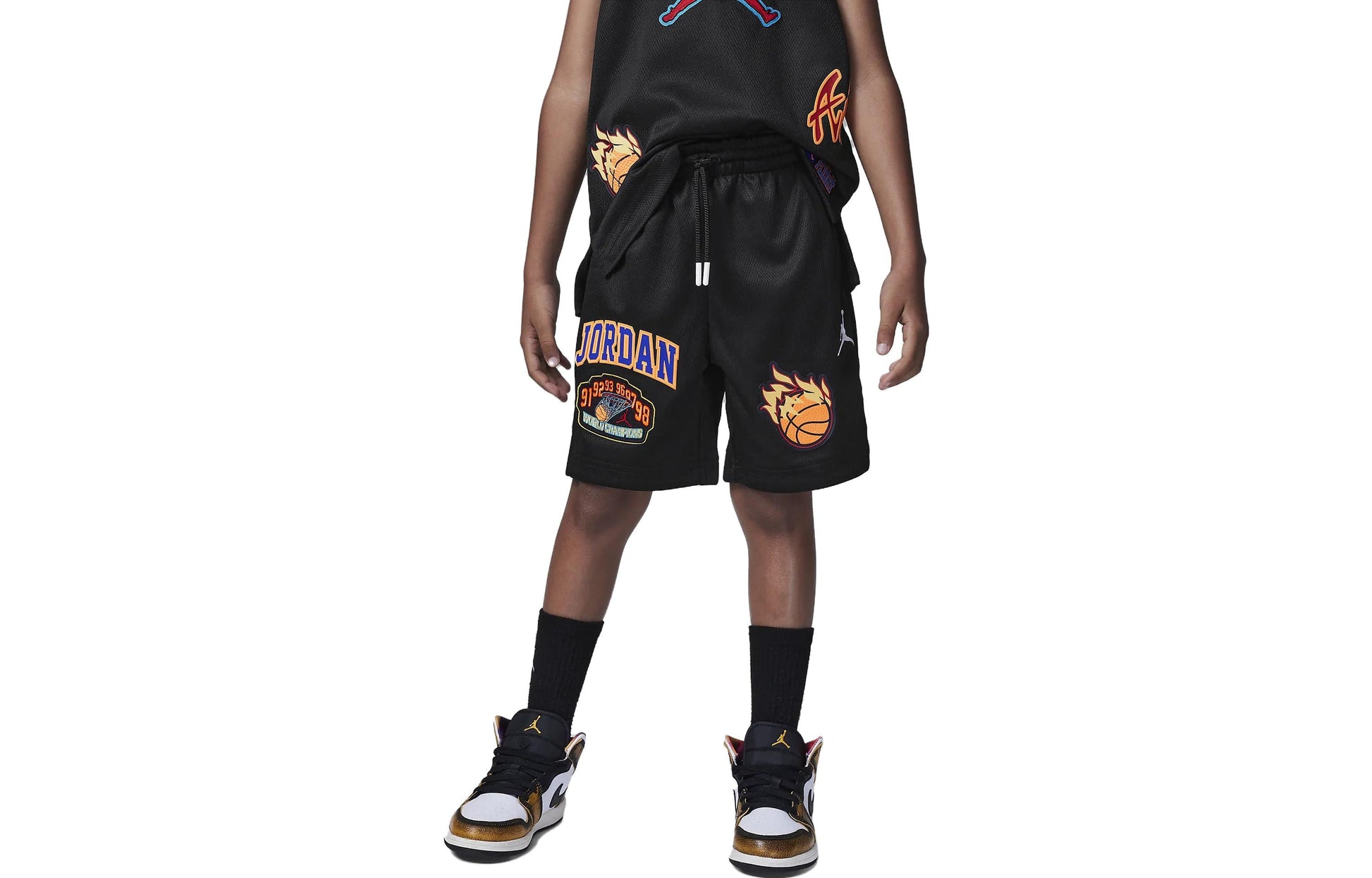 (PS) Air Jordan Patch Pack Shorts 'Black Multi' FV2714-010