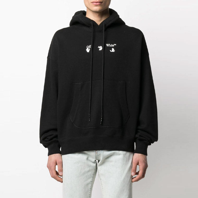 Off-White Men's SS21 Logo Sweatshirt Oversize Black OMBB073S21FLE0011001
