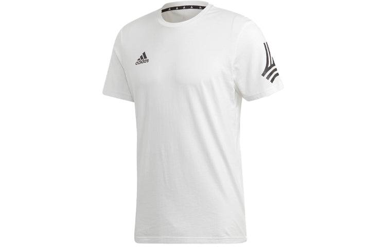 adidas Logo Printing Training Short Sleeve White DY5849