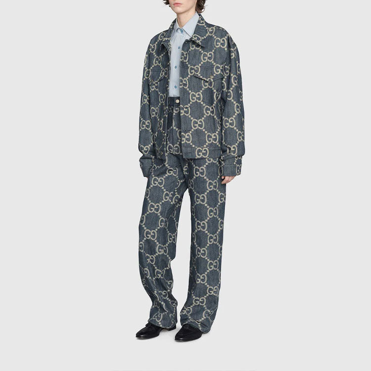 Gucci Jumbo GG Denim Jacket 'Blue Ivory' 674338-XDBTY-4492