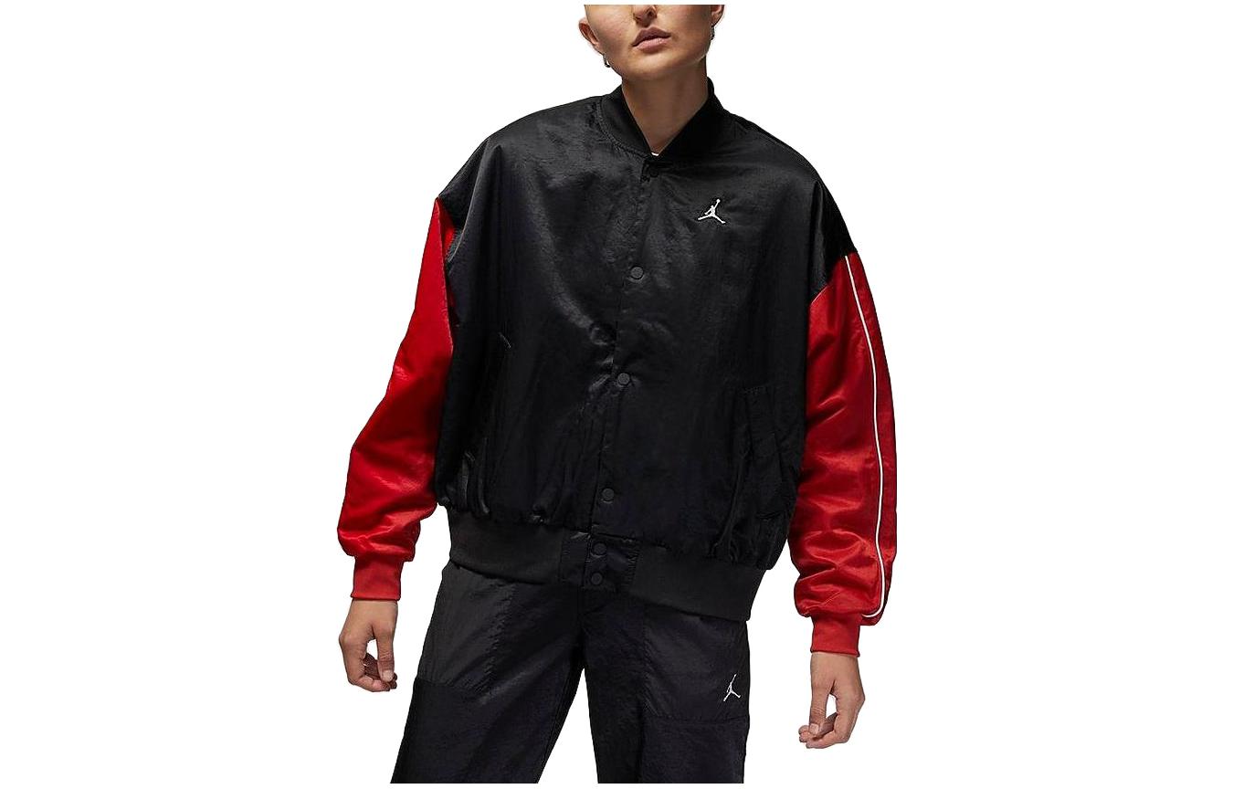 (WMNS) Air Jordan Flight Renegade Jacket 'Black Red' DV1414-010