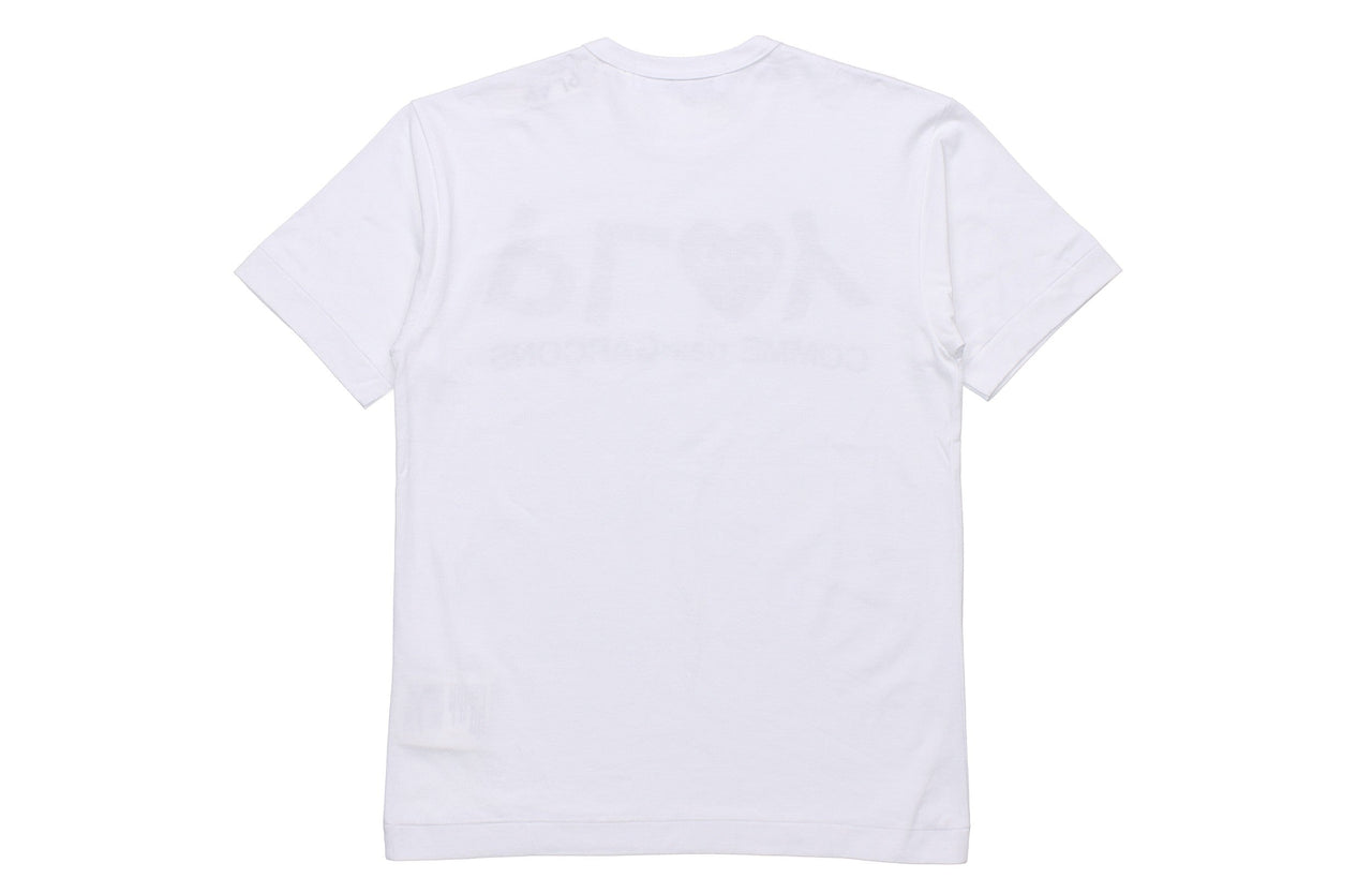 COMME des GARCONS PLAY Inverted Text T-Shirt 'White' AZ-T068-051-1