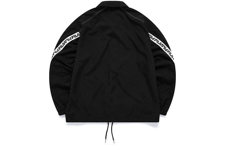 FILA FUSION Tokyo Studio Colorblock Woven Jacket Couple Style Black T11U126702F-BK