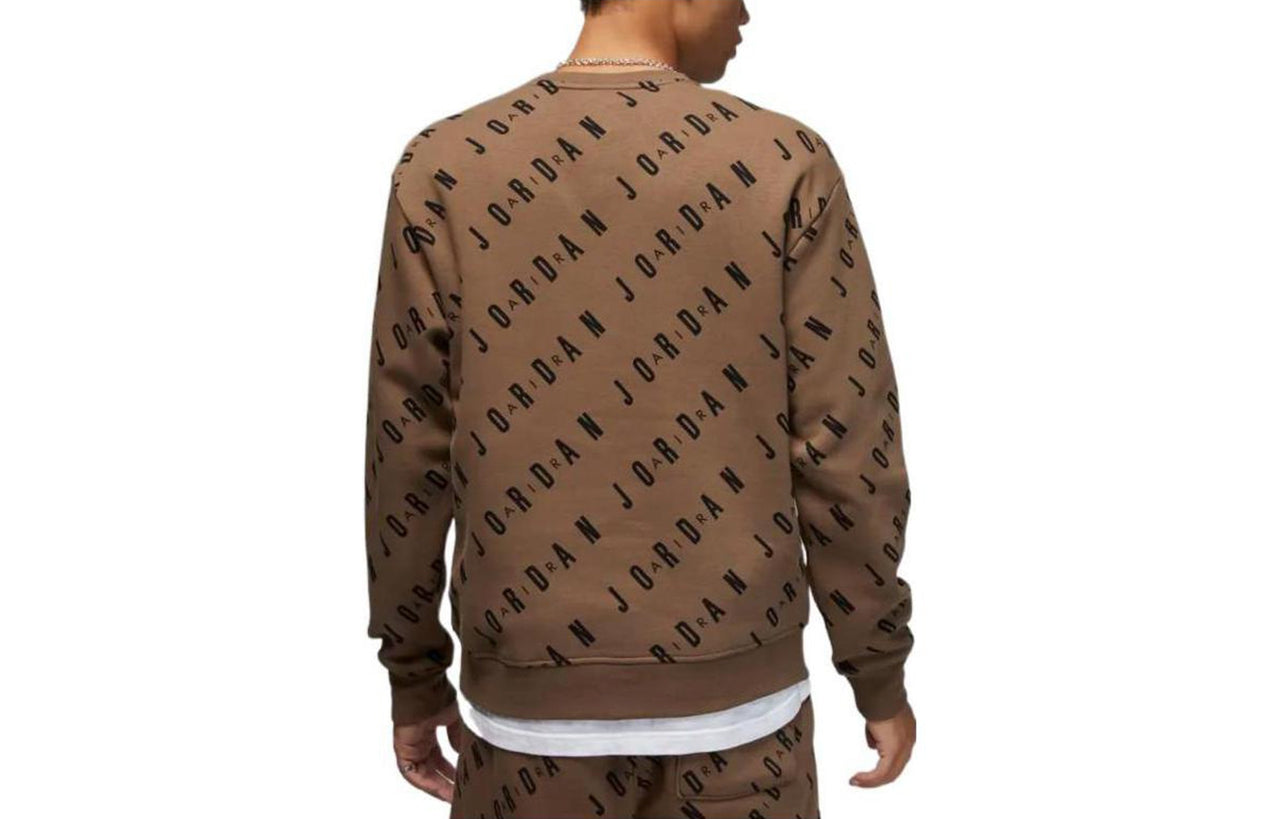 Air Jordan Essentials Graphic Fleece Crew-neck Sweatshirt 'Palomino' DX9173-274
