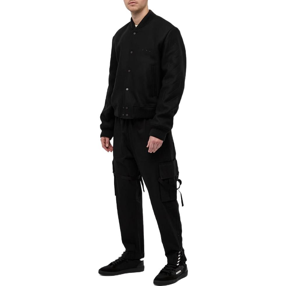 Off-White Classic Diagonal Varsity Jackets 'Black' OMEA267F21FAB0021010