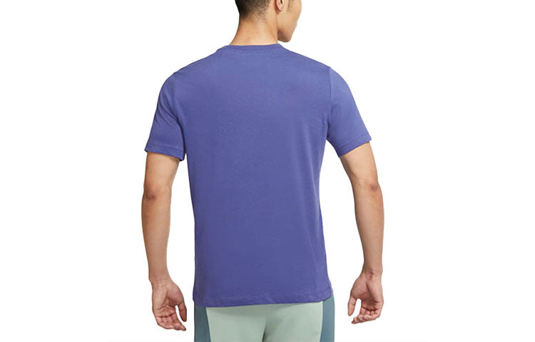 Nike Dri-fit Training Athleisure Casual Sports Round Neck Short Sleeve Purple DM3121-510