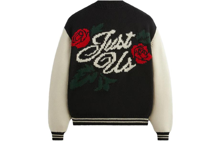 KITH Wyona Full Zip Varisity Sweater 'Black' KHM031416-001
