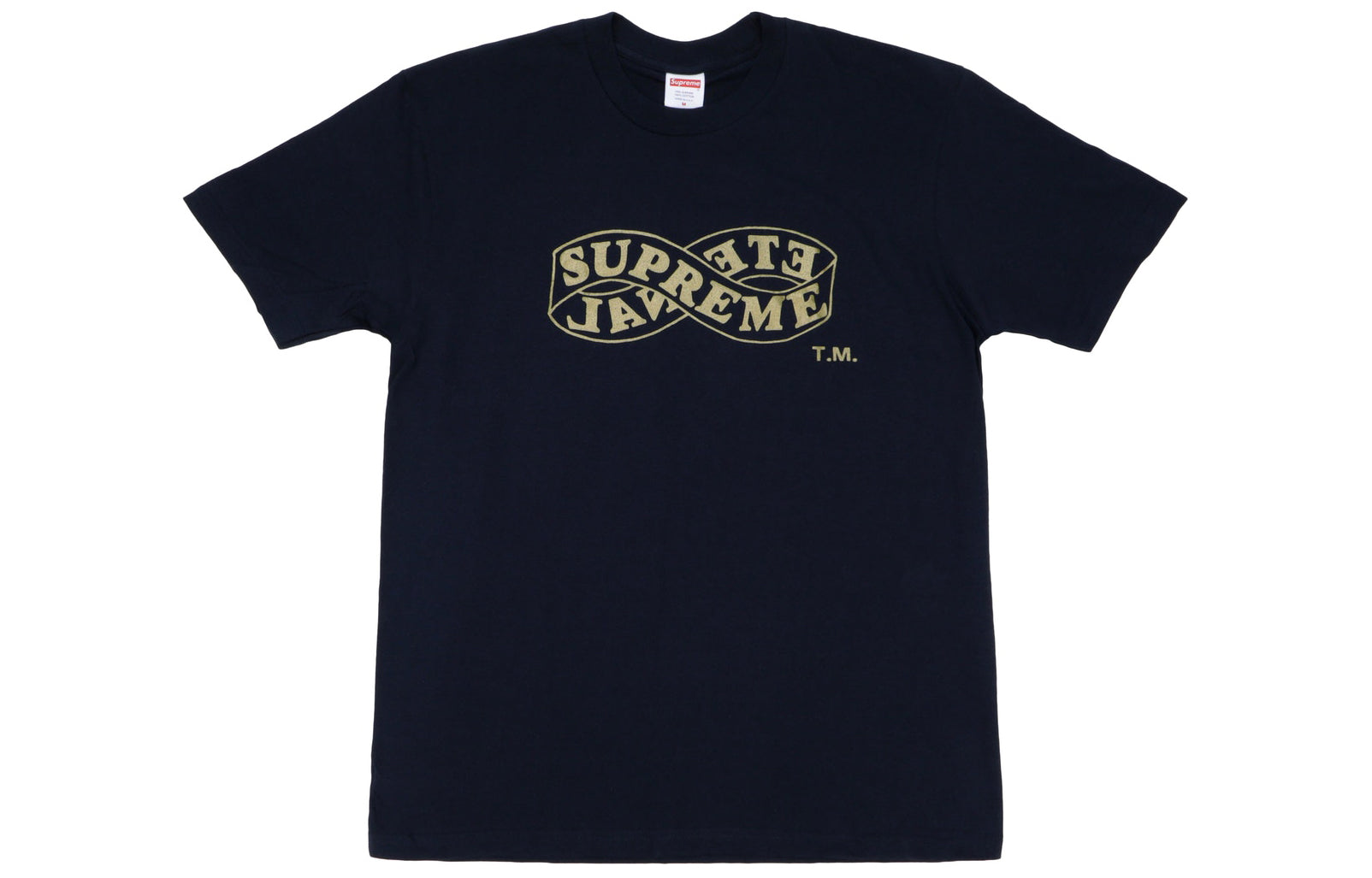 Supreme FW18 Eternal Tee Navy Logo Printing Short Sleeve Navy Blue SUP-FW18-456