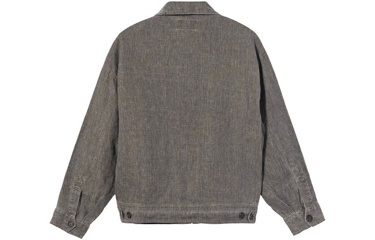 Stussy Unisex Zippered Cargo Jacket Grey/Brown STUSSY-SS21-12