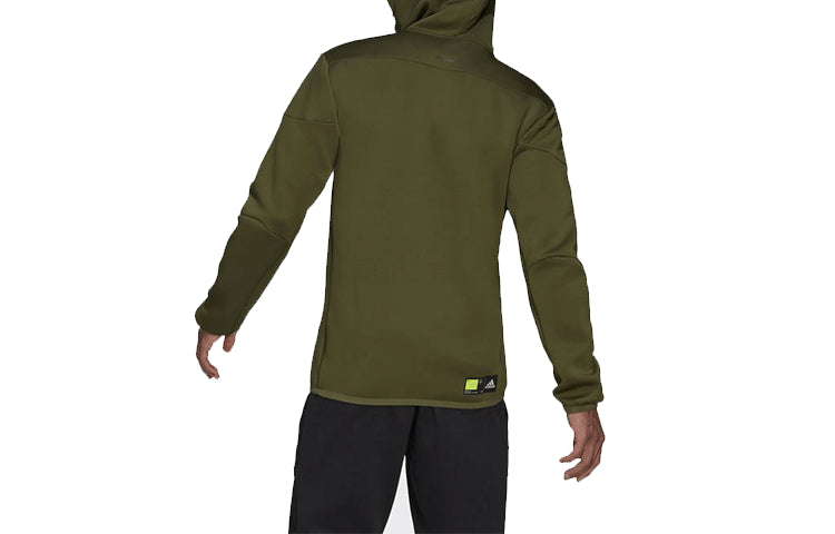 adidas Athleisure Casual Sports hooded Windproof Jacket Green GP7839