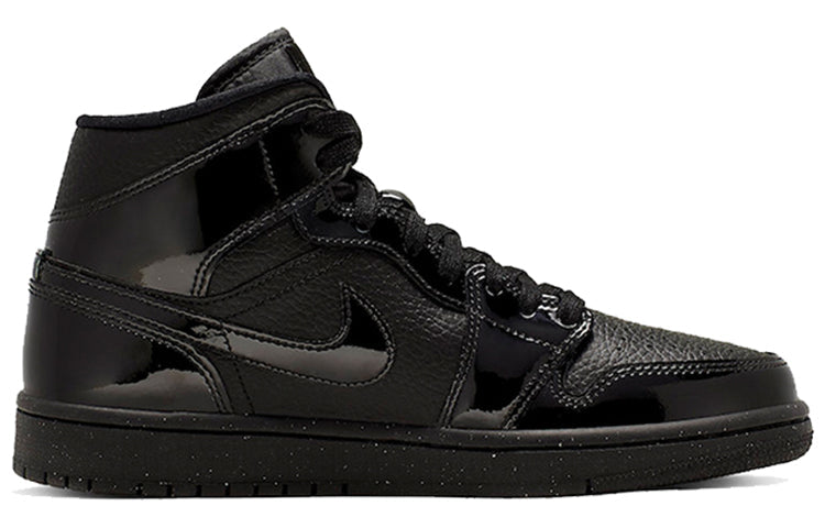 (WMNS) Air Jordan 1 Mid Patent 'Triple Black' BQ6472-003