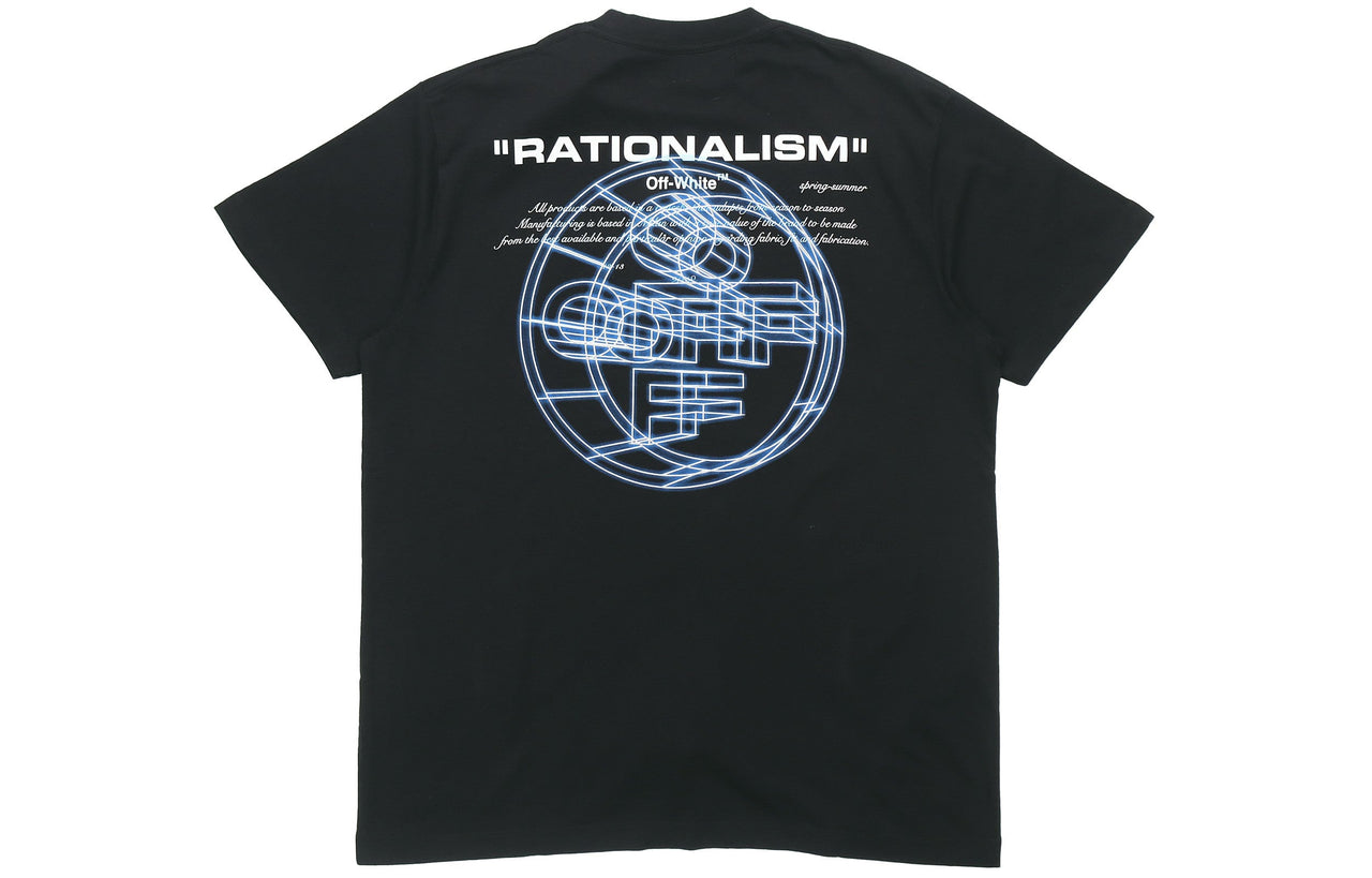 Off-White Rationalism Printing Short Sleeve Black OMAA038R201850031088