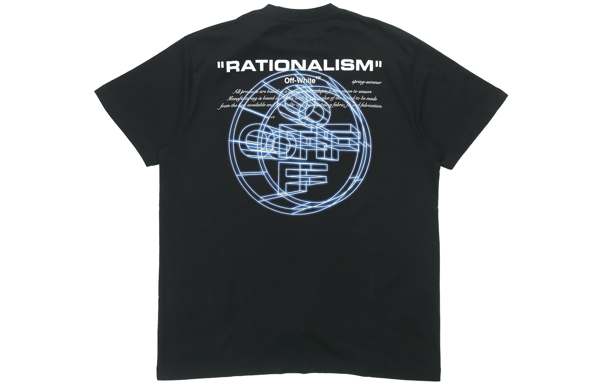 Off-White Rationalism Printing Short Sleeve Black OMAA038R201850031088