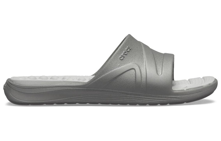 Crocs Reviva Cozy Non-Slip Flat Sports Slippers Unisex Gray 205546-0DV