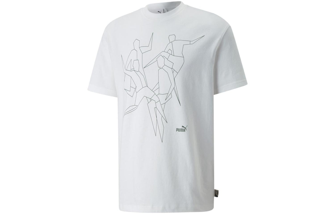 PUMA Lounge Graphic Tee 'White' 536853-02