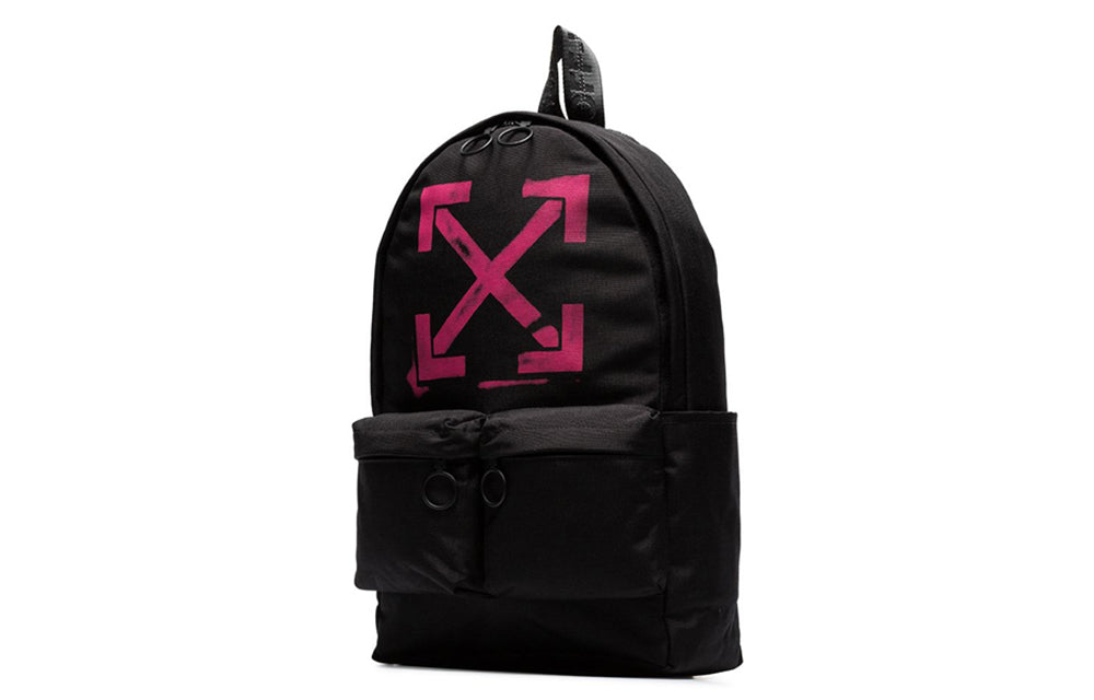 Off-White Arrows Print Nylon Backpack Black/Pink OMNB003R19C360241028