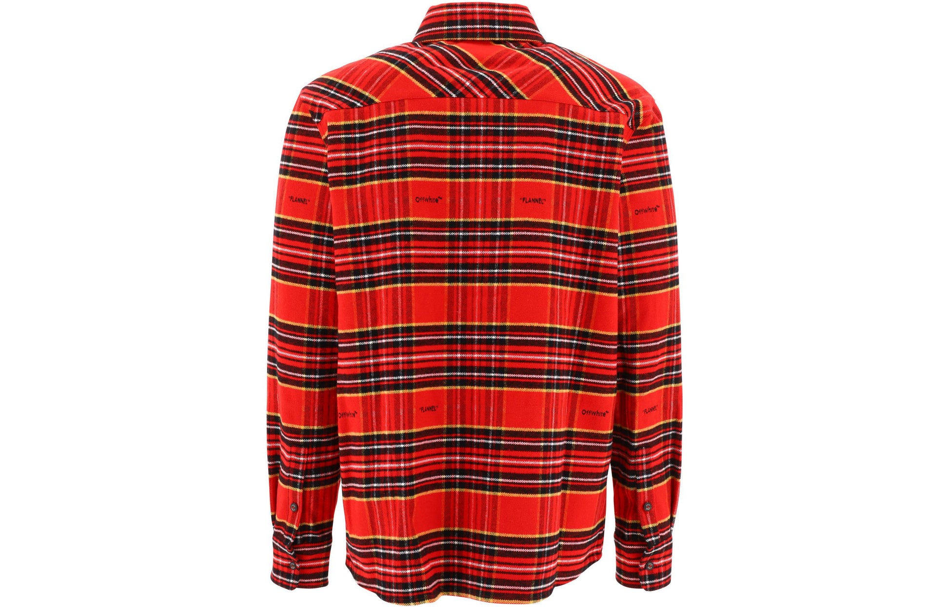 Off-White FW22 Stripe Lapel Long Sleeves Red Shirt OMGA227F22FAB0012510