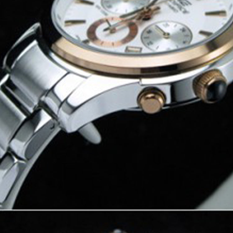 Men's CASIO EDIFICE Series Minimalistic Casual Watch Business Mens White Analog EF-530P-7A