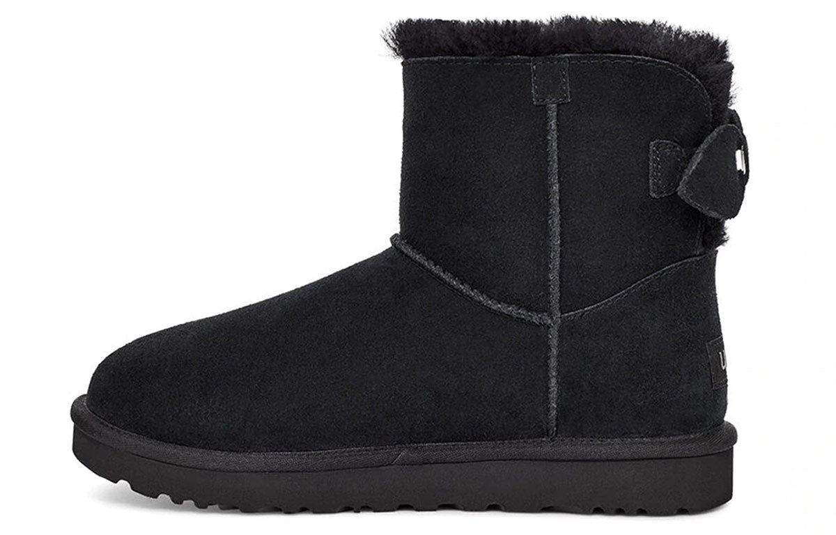 (WMNS) UGG Suede Bow Mini 'Black' 1115131-BLK