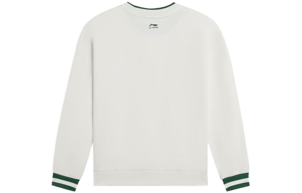 (WMNS) Li-Ning Floral Embroidered Logo Sweatshirt 'Beige' AWDS918-1