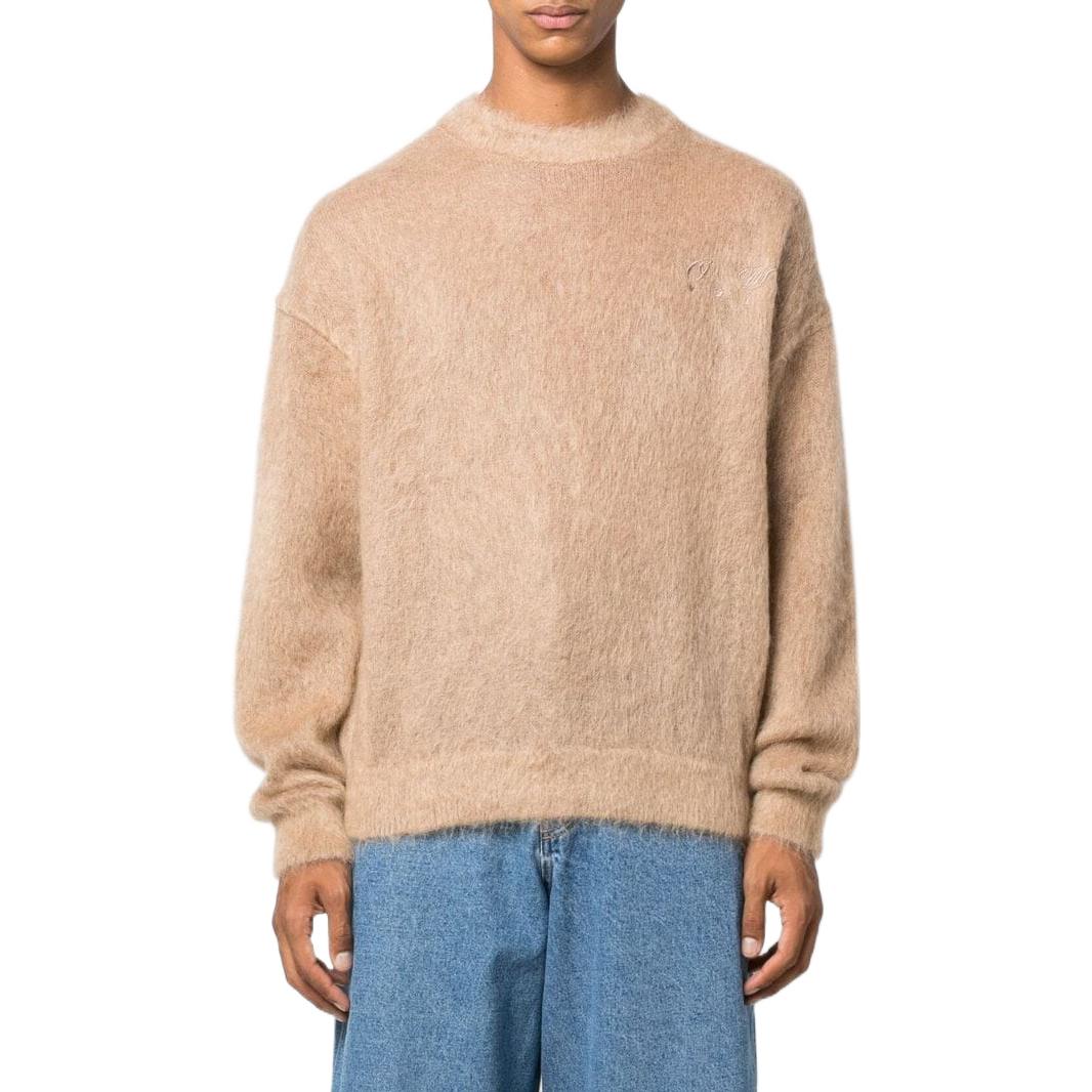 Off-White Logo-Embroidered Jumper OMHE137F22KNI00162626262