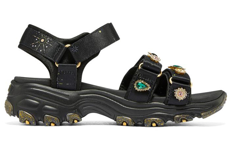 (WMNS) Skechers Premium Heritage D'Lites - Gemtastic 'Black Gold' 149743-BKGD