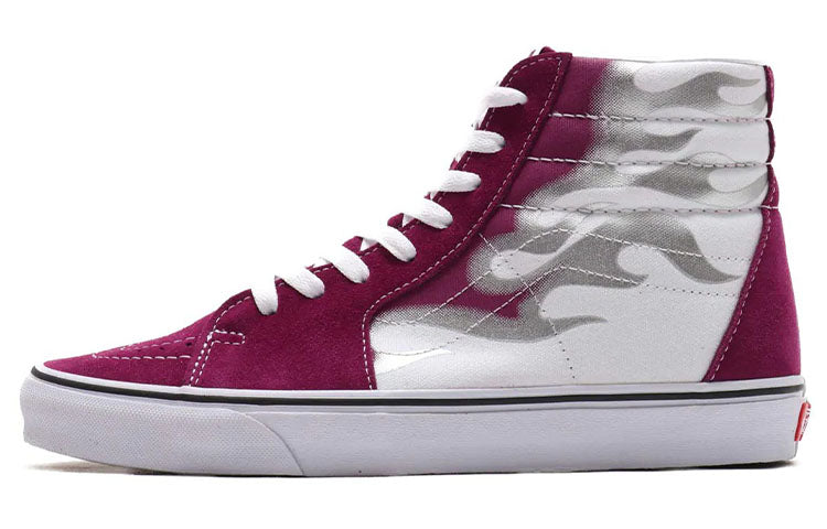 Vans Unisex Sk8-hi Flame Sneakers Purple/White VN0A4U3CXEZ
