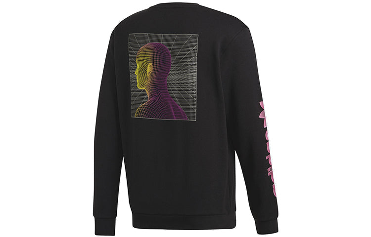 adidas originals Athleisure Casual Sports Round Neck Long Sleeves Black DV2037