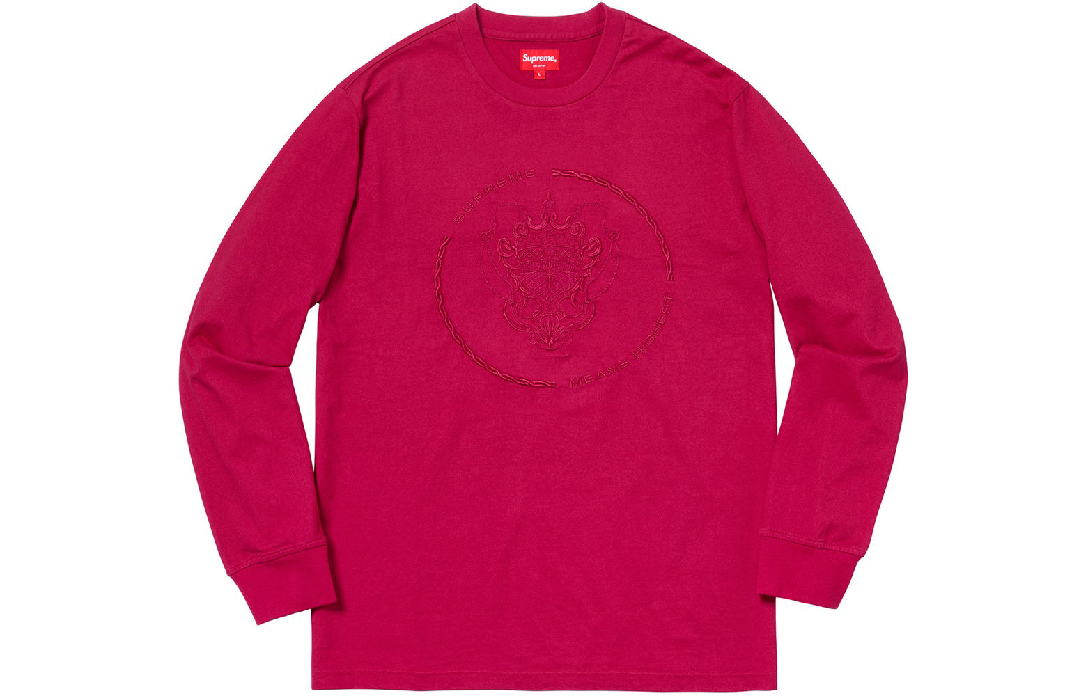 Supreme FW18 Crest L/S Top Magenta Long Sleeves Pullover Hoodie Unisex Purple Red SUP-FW18-388