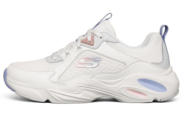 (WMNS) Skechers Stamina Airy Low Top Running Shoes White/Purple 149622-WPLB