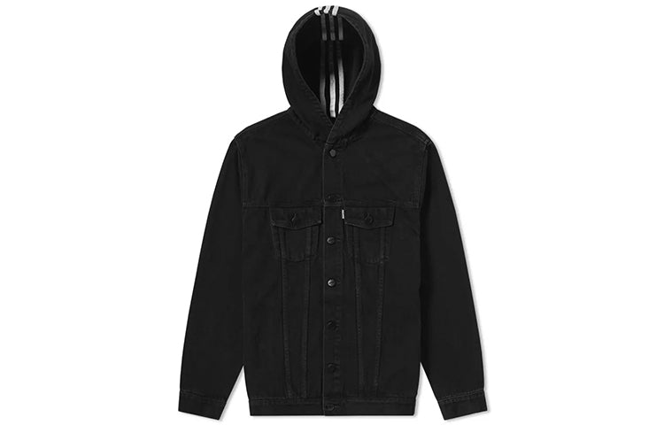 (WMNS) adidas x Naked Denim Hooded Jacket Black CY4788