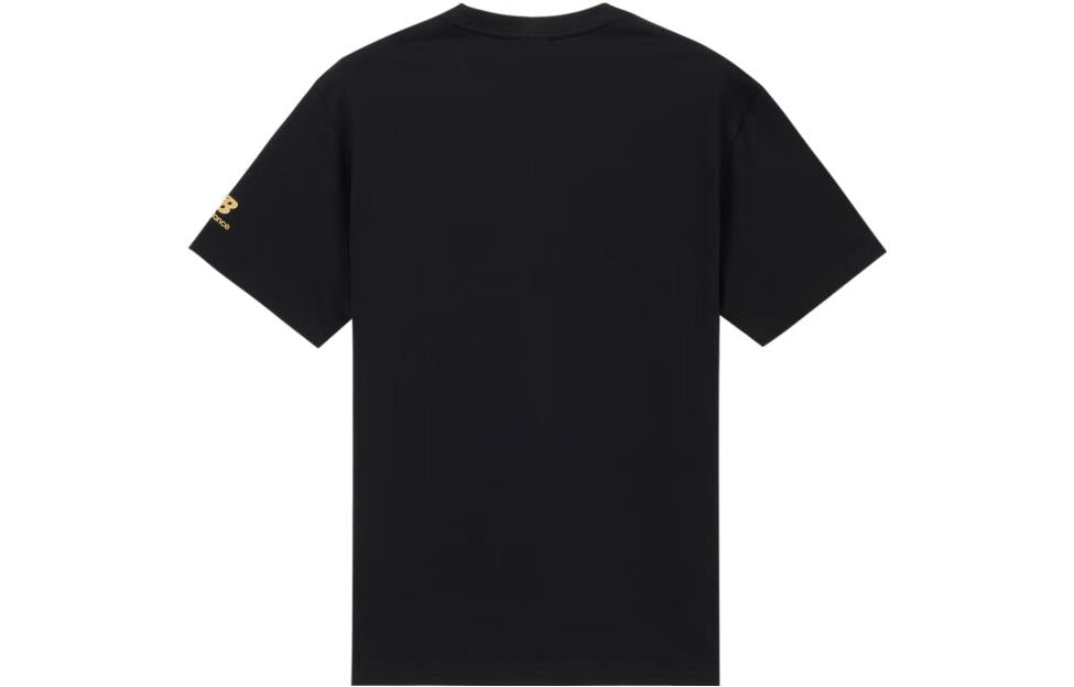 New Balance Athletics Casual T-Shirt Asia Sizing 'Black Orange' AMT32366-BK
