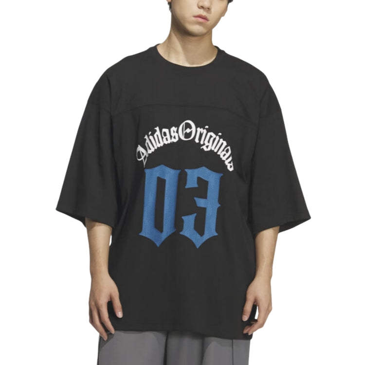 adidas Oversized Fit T-Shirt Asia Sizing 'Black' KT3039